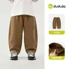 Pantalones de Chicos Dudu Primavera y Otoño Nuevo Estilo Pantalones Largos para Niños Pantalones Curvos de Bebé para Otoño Pantalones Deportivos Casuales para Adolescentes