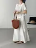 Então Conjunto de Verão Estilo Coreano Prático Top de Manga Curta com Amarração Lateral + Saia Conjunto de Duas Peças Feminino 2722