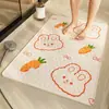 Alfombrilla de Suelo con Ventosa para Baño Estilo Dibujos Animados, Alfombrilla Antideslizante Especial para Baño de Niños, Alfombrilla Grande con Ventosa para Zona de Ducha, Alfombrilla de Suelo para Inodoro