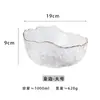 Bol para Ensalada, Plato para Frutas, Mesa de Café para Sala de Estar en Casa, Bol de Vidrio Irregular con Borde Dorado, Plato de Lujo Ligero, Set de Bocadillos, Vajilla