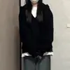 Ropa Casual de Trabajo Diseño de Nicho Sudadera con Capucha Falsa de Dos Piezas para Mujer en Otoño e Invierno, Tops Populares de Estilo Perezoso Casual y Versátil