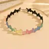 Collar con Colgante de Corazón Arcoíris Dopamina Calavera Diseño Personalizado Ins Gargantilla Macaron Cadena para Clavícula con Elementos de Calavera