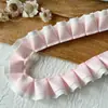 Cinturón Rosa y Verde de Doble Capa con Rosca y Accesorios de Encaje de Alta Gama, Cinturón Decorativo de Tablero de Dolor, Accesorios para el Cabello, Material DIY para Manualidades