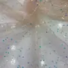 Producto del Fabricante en Stock: Tela de Malla con Bordado de Lentejuelas de Flor de Ciruelo, Vestido de Novia Estilo Francés, Tela para Ropa DIY, Disponible en Múltiples Colores