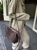 2026 Nuevo Estilo Estilo Perezoso Bolso Tote de Piel de Vaca Esmerilada, Bolso de Piel Genuina para Mujer para Viajar al Trabajo, Bolso de Mano de Nicho, Bolso de Hombro, Bolso Cruzado