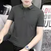 Camiseta Casual de Manga Corta con Cuello de Solapa para Hombre Verano 2025 Tendencia de Gama Alta Negocios Top de Media Manga Camisa Polo para Hombre