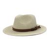 Sombrero de Paja Europeo y Americano Gamuza con Sombrero de Paja Sombrero Panamá Sombrero para el Sol Denim Papel Sombrero Tejido 5% de Descuento Una Pieza Venta al por Mayor