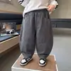 Calça Casual de Outono para Meninos 2026 Novo Estilo Solta Estilo Coreano Cor Sólida para Crianças Moda Primavera e Outono Calças Longas