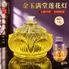 Nove Lótus Púrpura Fogo Lótus Púrpura Qi Vem do Leste Bolo de Lótus Lâmpada de Manteiga Cristal Tridimensional Eco-Friendly Lâmpada Líquida Sem Fumaça Vela de Oferta para Buda
