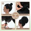 Moño Afro Puff Estilo Europeo y Americano Peluca Afro Moño de Cabello Fibra Sintética Moño de Oruga Peluca en Stock