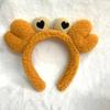 Internet Celebridade Ao Vivo com Bonito Dos Desenhos Animados Vermelho Grande Caranguejo Headband Moda Plush Maquiagem Lavar Rosto Lamb Hair Hoop