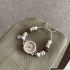 Pulsera de Reloj para Mujer Hecha a Mano Ins Milky Literaria y Sencilla Reloj para Mejor Amiga Reloj para Estudiante de Nicho