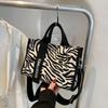 Bolsa de Lona para Mulheres, Bolsa Estampada de Zebra Tendência, Novo Estilo 2023, Bolsa de Ombro Transversal Casual Fashion, Bolsa Tote
