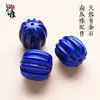 Lapis Lázuli Crudo Natural Cuenta Calabaza Pieza Tallada Cuenta Espaciadora Cuenta Cintura Superior Cuentas Budistas Pulsera Wenwan Accesorios para Joyería DIY