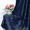 Nuevas Cortinas de Estilo Transfronterizo Sencillas de Cinco Colores con Sello de Estrella Plateada, Acabado Bloqueador de Luz de un Solo Lado, para Dormitorio y Sala de Estar, Dropshipping de Temu