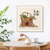 Abundante Cosecha Nuevo Restaurante Chino Pintura Decorativa Cuadrada Estilo Chino Frutas y Verduras Cosecha Sala de Estar Dormitorio Mural