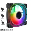 Ventilador ARGB para chasis de computadora, refrigerado por aire, 5V 3 pines, 12 cm, ultra silencioso, ventilador de refrigeración 12025, control de temperatura de 4 pines, luz