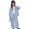 Conjunto de otoño para niñas 2026 nuevo estilo, sudadera con capucha de moda para chicas de secundaria, ropa deportiva estilo coreano para niños de primavera y otoño