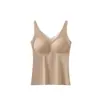 Colete Térmico Feminino Plus Size com Bojo no Peito para Meninas Gordinhas, Efeito Emagrecedor e Efeito Emagrecedor Outono e Inverno Veludo Espessado Costura Única Camada Base