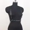 YSF Ropa de Bondage Europea y Americana para Adultos Cuero PU Negro Alternativo Atadura Body Sexy Directo del Fabricante