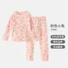 Conjunto de ropa interior térmica de otoño para niños, algodón puro, ropa de casa cálida, conjunto de manga larga para estudiantes de secundaria, oferta especial de liquidación
