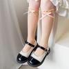 Calcetines de Encaje para Niñas, Estilo Japonés Lindo, Lazo Dulce, Calcetines Blancos de Media Pantorrilla para Niños, Calcetines de Pantorrilla Lolita