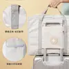 Etiqueta redonda bolsa de avião bolsa de mão de grande capacidade bolsa de viagem bolsa de armazenamento dobrável portátil pode pendurar na alça da mala bolsa de armazenamento