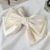 Accesorios para el Cabello de Lazo Blanco Grande Mismo Estilo que Li Yitong Pin para el Cabello Pinza para el Cabello Pinza Trasera para el Cabello Pinza de Primavera para Cola de Caballo Femenino