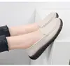 Zapatos de mamá Primavera y Otoño nuevos suela de tendón de res suave zapatos de cuero cuero genuino zapatos de mujer para mediana edad y ancianos cómodos zapatos planos zapatos tipo mocasín