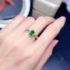 Anillo de plata 925 con incrustaciones de piedras preciosas naturales, estilo retro, con temperamento europeo y americano, con diamantes redondos y piedras preciosas ovaladas.