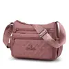 Tendência transfronteiriça nova bolsa feminina bordada multicamadas de nylon de ombro único moderna para mães no trajeto diário bolsa de ombro única feminina casual