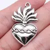 37x 22mm 5,5g prata antiga acessórios DIY Pingente de amor gótico
