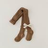 Meia-calça infantil atacado novo versátil cor sólida agulha dupla calças infantis arco pastoral meninas meia-calça