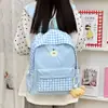 Mochila de cuadros fresca y sencilla para estudiantes de secundaria y preparatoria, gran capacidad, estilo coreano, diseño de nicho, mochila minimalista para el día a día