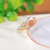 Un Ciervo Plata Plata de Ley S925 Color-separación Jaspe Hetian Rojo Agua Lingote Dinero de Cobre Sentido de Diseño Moda Anillo de Plata