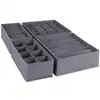 Caja de almacenamiento de tela no tejida compartimentada para el hogar para calcetines y ropa interior, caja de almacenamiento de tela plegable estilo cajón
