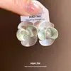 Aretes de Perla Flor Gota de Aceite Aguja Plateada Estilo Vacacional Fresco Dulce Temperamento Aretes Lujo Ligero Sensación de Alta Gama Accesorios para Orejas Venta al por Mayor