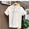 Camiseta de Manga Corta Bordada Danza del León Estilo Chino para Hombre 2024 Verano Nueva Casual de Media Manga Camiseta Base Juvenil