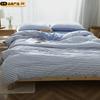 Algodón Puro Sin Estampar Algodón Tianzhu Tejido de Algodón Funda de Edredón Pieza Única Algodón Puro Simple Alta Calidad Rayado Fabricante de Ropa de Cama Venta al Por Mayor