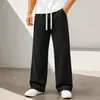 2026 Marca Independiente Verano Hombres Casual Color Sólido Pantalones Simple Cordón Cintura Elástica Pantalones Deportivos Mayoreo