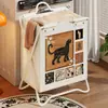 Cesta para Ropa Sucia para Uso Doméstico, Cesto de Lavandería, Cesto de Lavandería para Balcón, Estante de Almacenamiento, Cesto de Lavandería Plegable para Baño