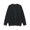 Mtlclothes Ropa para Hombre Color Sólido Simple Cuello Redondo Retro Versátil Casual Suéter de Punto Cárdigan Chaqueta Holgado