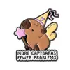 Broche Fofo Novo de Dados de Mahjong Kapibala Transfronteiriço Série Criativa de Desenho Animado Capivara Fofa Pin
