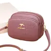 Bolso Pequeño de Piel de Vaca Genuina para Mujer 2022 Bolso Bandolera de Hombro Ropa para Damas de Mediana Edad Billetera para Monedas de Teléfono Móvil de Mujer