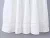 Atacado 2026 Novidades de Primavera Estilo Europeu Roupas Femininas Vestido Longo com Acabamento de Renda Branca 6843