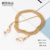 Cadena Metálica para Gafas de 1.5 mm Chapada en Oro Cadena de Cuentas de Vidrio Cadena de Joyería Anti-pérdida para Colgar al Cuello Cuerda para Gafas Anti-caída Cadena de Accesorios