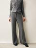 Pantalones de punto de cachemira de pierna ancha para mujer, otoño e invierno, cintura alta, dosificación gruesa, holgados, casuales, rectos, con cordón