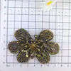 Acessório de Cabelo Simples Estilo Coreano Cheio de Strass Presilha de Cabelo Borboleta para Mulheres, Presilha Superior de Strass Tcheco, Acessório de Cabelo Luxuoso, Grampo de Cabelo, Presilha para Rabo de Cavalo Atacado