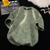 Camiseta Redonda de Manga Corta con Estampado Tie-Dye para Hombre, Cómoda y Fresca, Manga Media, Estilo Delgado de Verano, Top Elegante para Adolescentes