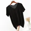 26 Nova Camiseta Modal de Verão com Gola Redonda e Manga Curta Estilo Coreano Confortável e Versátil Camada Base Top Básico de Cor Pura